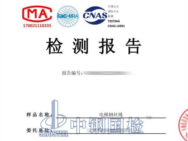 電梯鋼絲繩第三方檢測報(bào)告圖